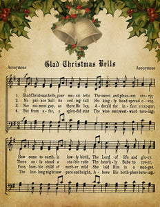Glad Christmas Bells Vintage Music - Digital Download